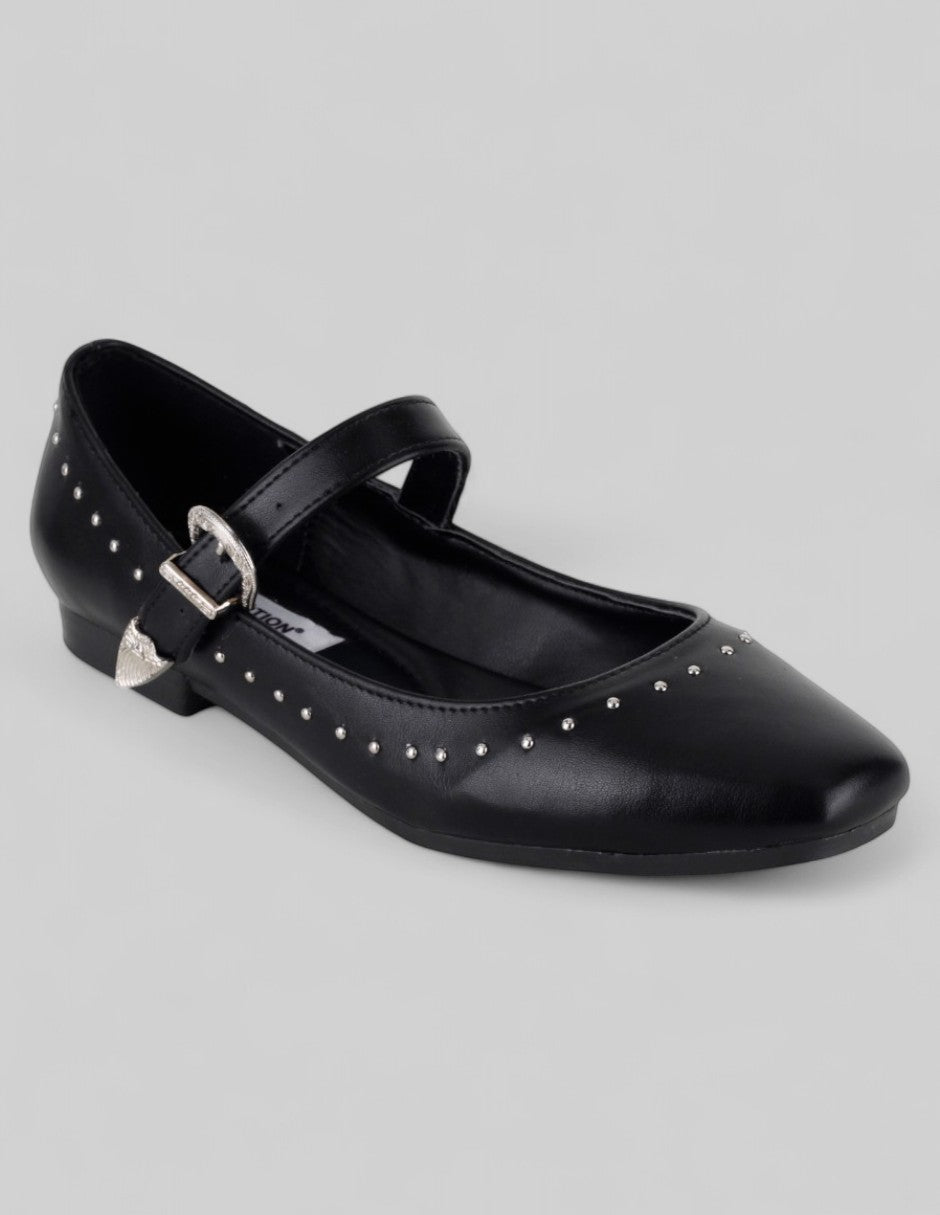 Mary jane Exterior Piel vegana Color Negro Para Mujer De RBCOLLECTION
