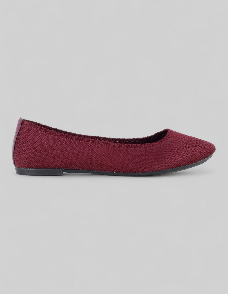 Flats clásicas Soft en Textil – Rojo