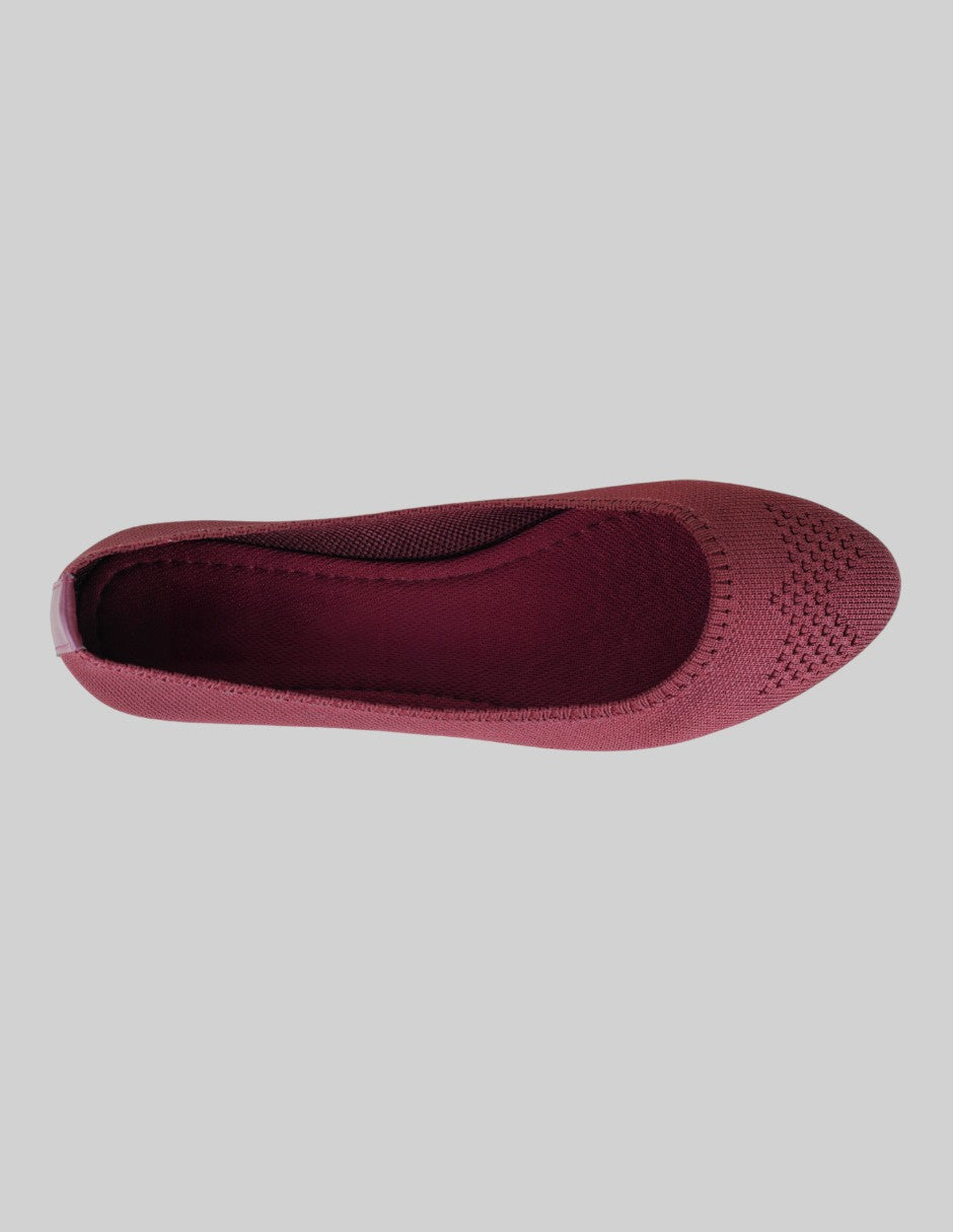 Flats clásicas Soft en Textil – Rojo