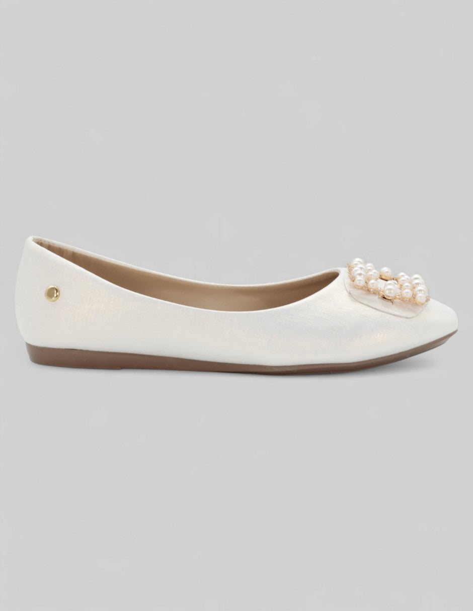 Flats clásicas Soft en Piel vegana – Blanco