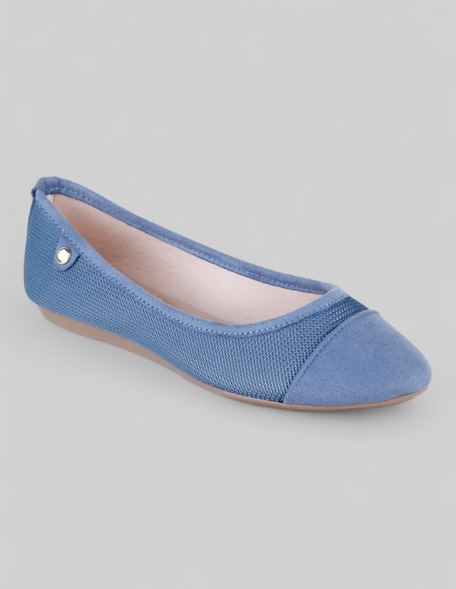 Flats clásicas Exterior Textil Color Azul Para Mujer De RBBASICS