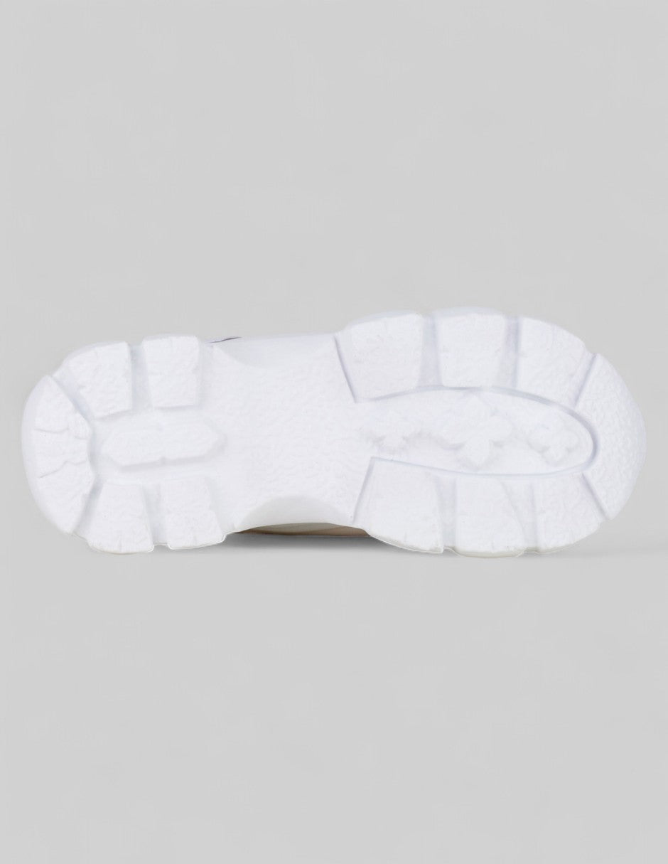 Tenis tipo deportivo  Chunk en Piel vegana – Blanco