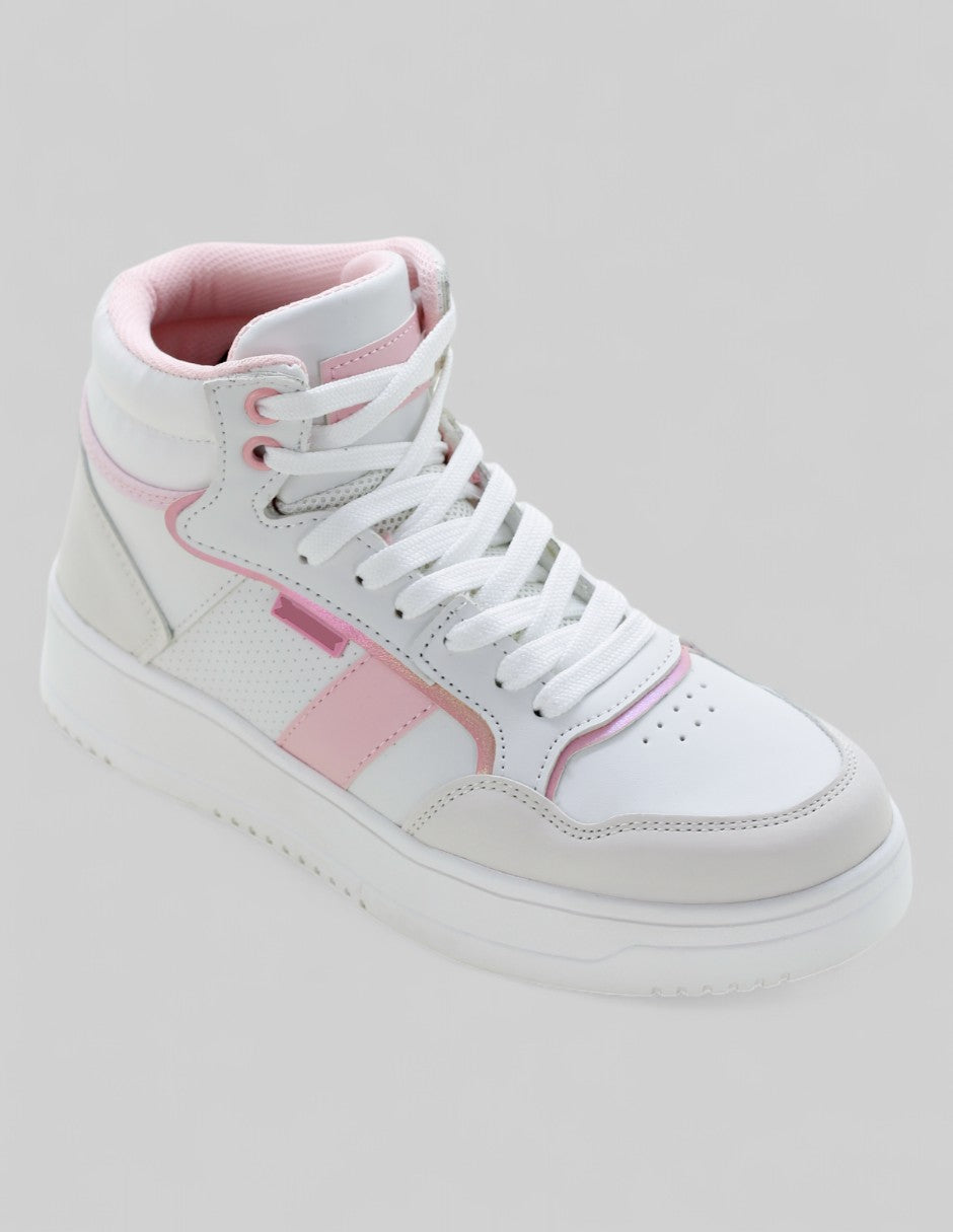 Tenis Botín Exterior Sintético Color Blanco Para Mujer De RBCOLLECTION