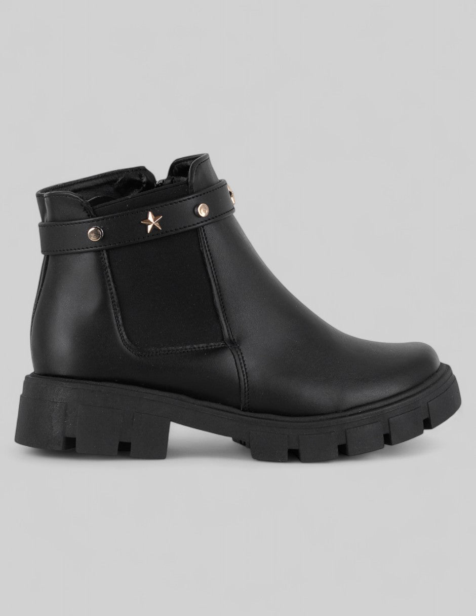 Botas casuales Bike en Piel vegana – Negro