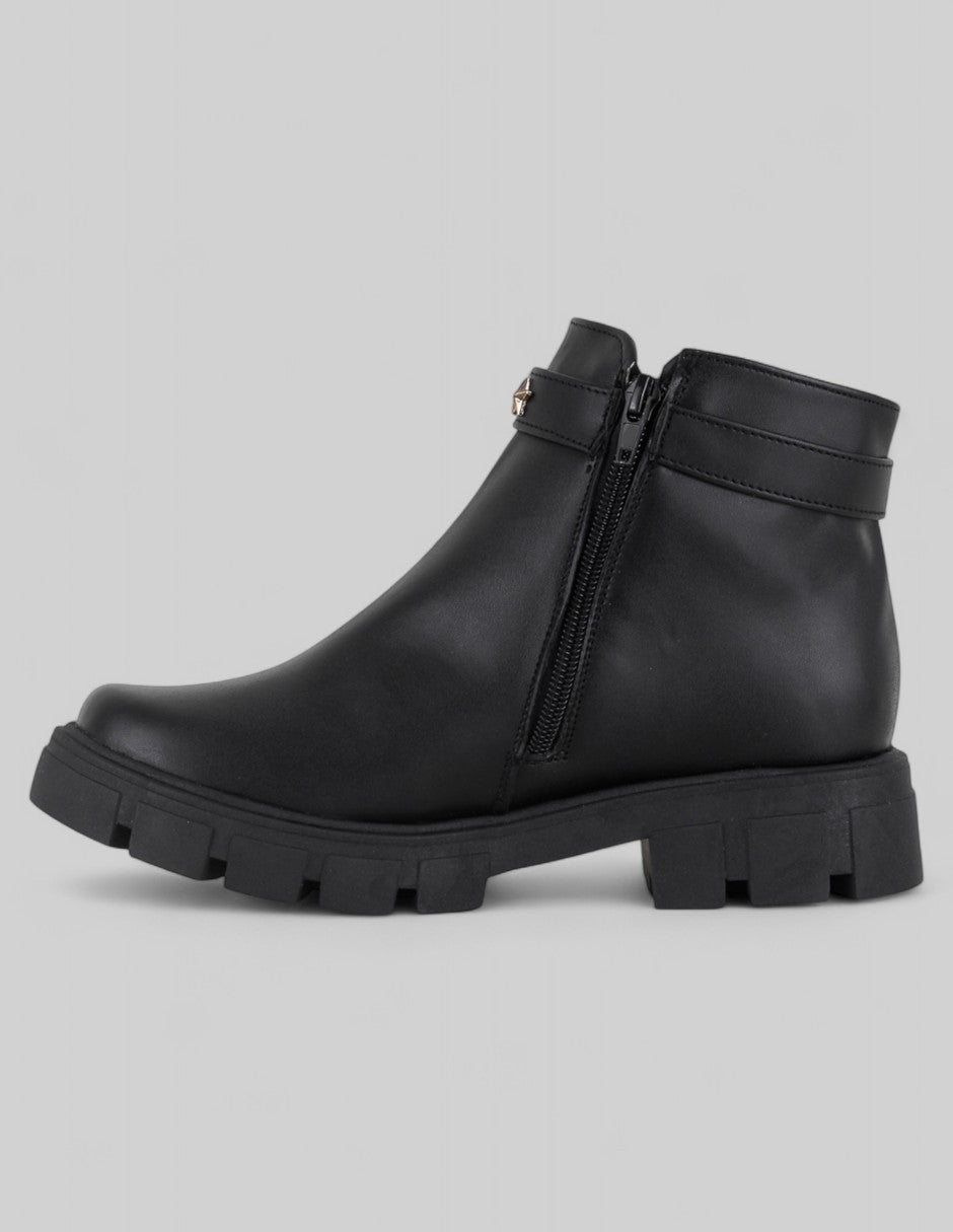 Botas casuales Bike en Piel vegana – Negro