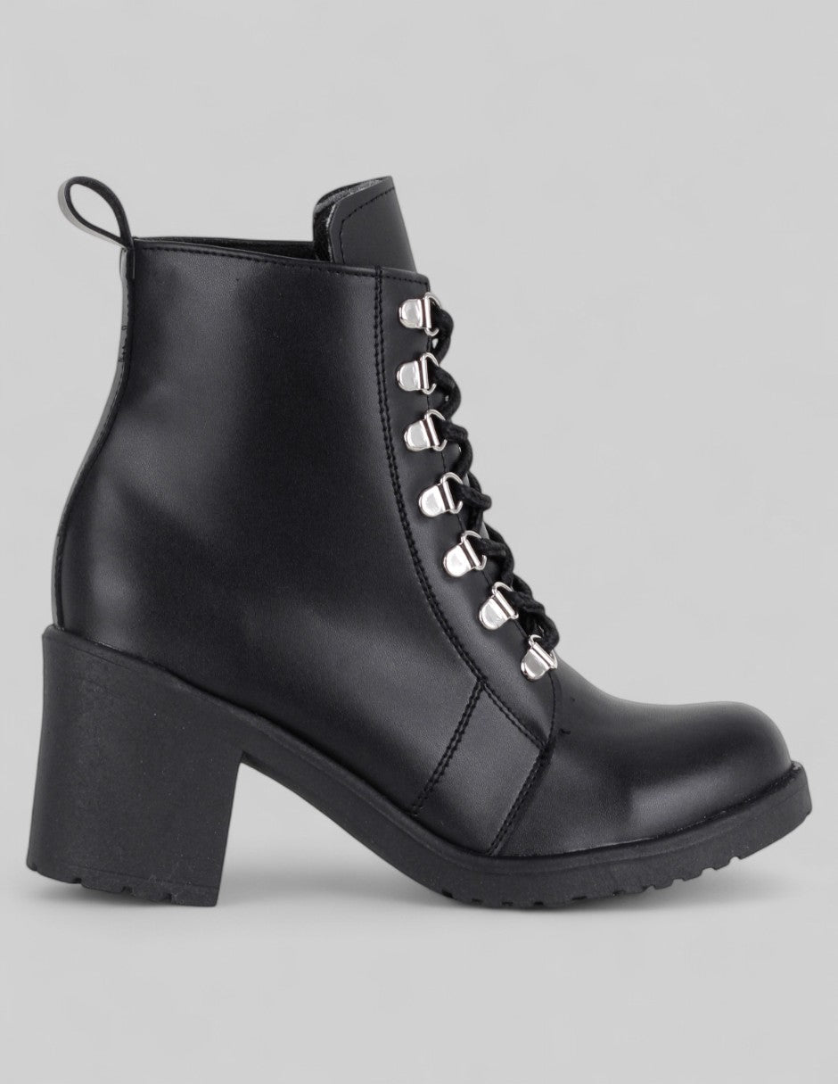Botín con tacón Bite en Piel vegana – Negro