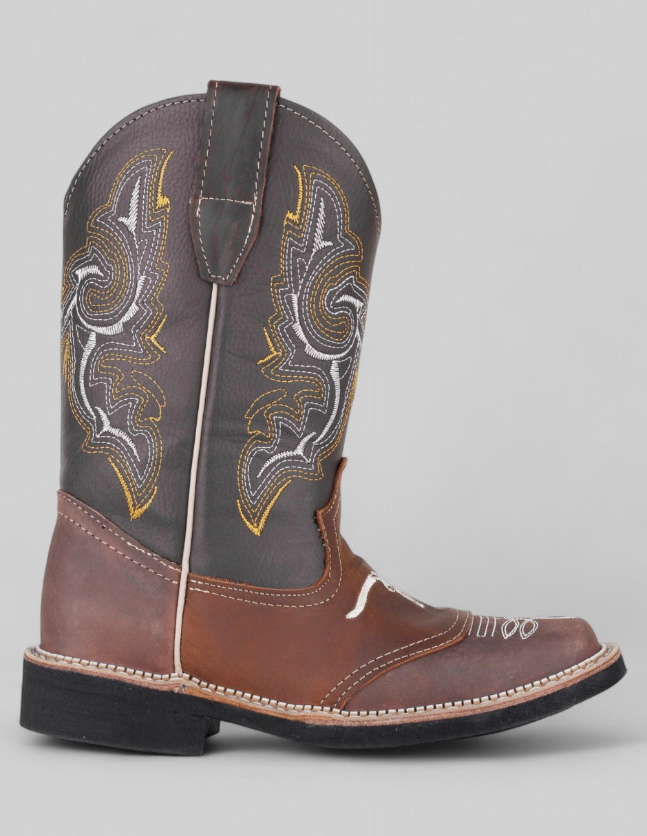 Botas tipo western West en Piel vegana – Café
