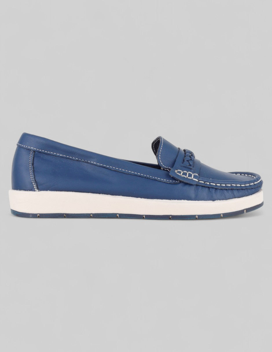 Mocasines Lane en Piel – Azul