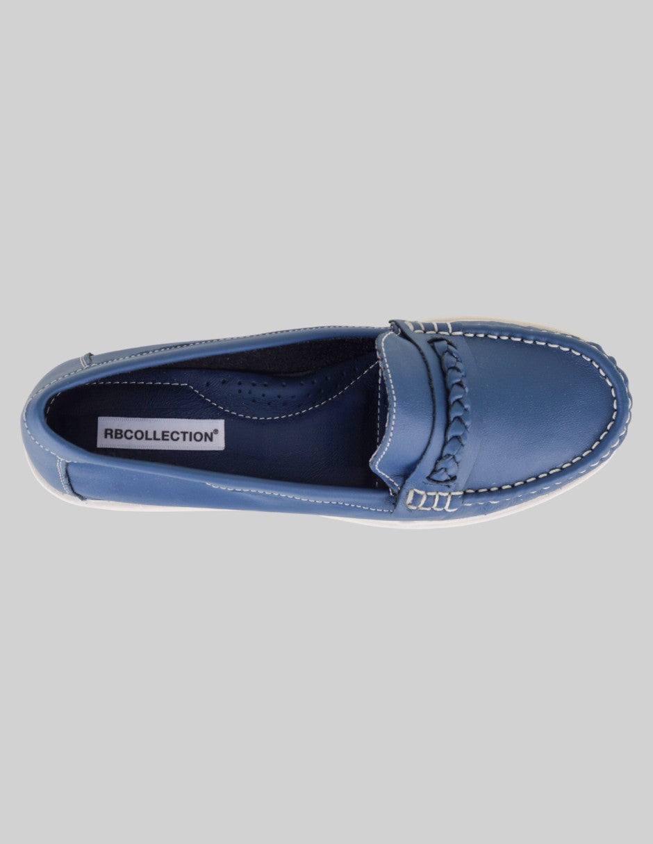 Mocasines Lane en Piel – Azul