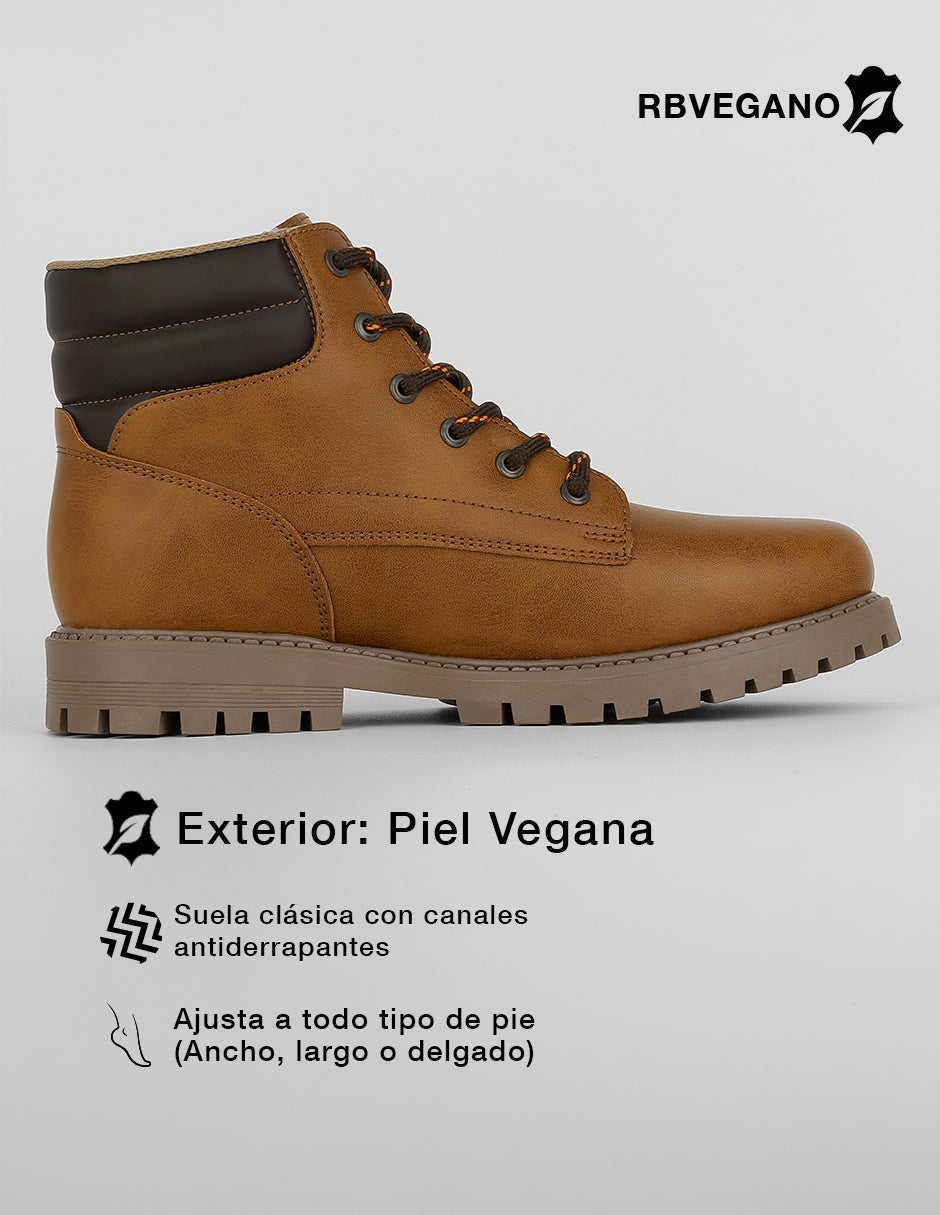 Botas casuales Bike en Piel vegana – Café