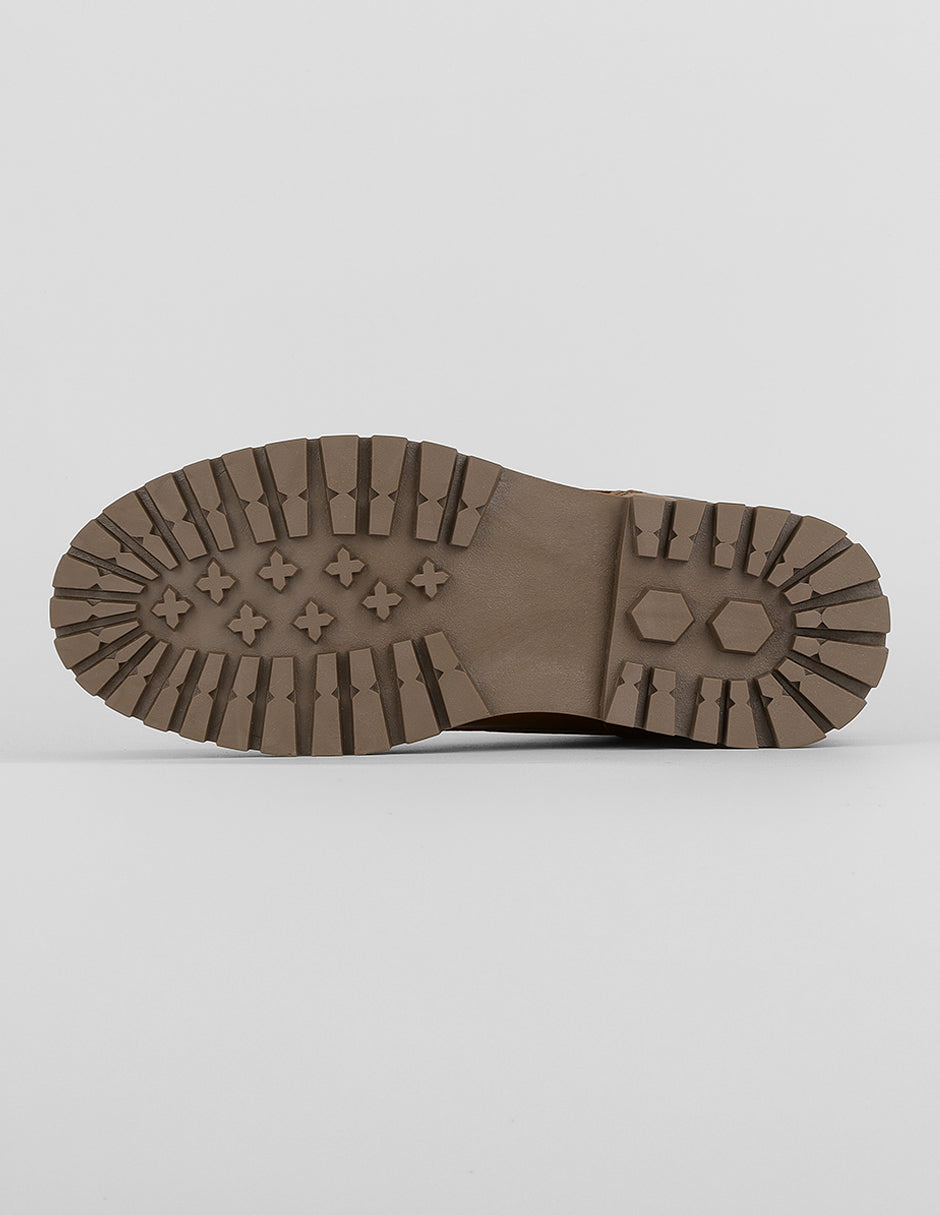 Botas casuales Bike en Piel vegana – Café
