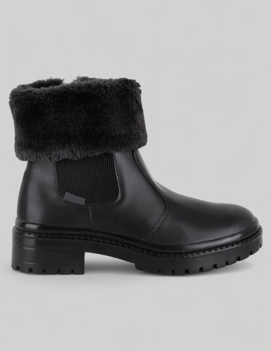 Botas casuales Cozy en Piel vegana – Negro