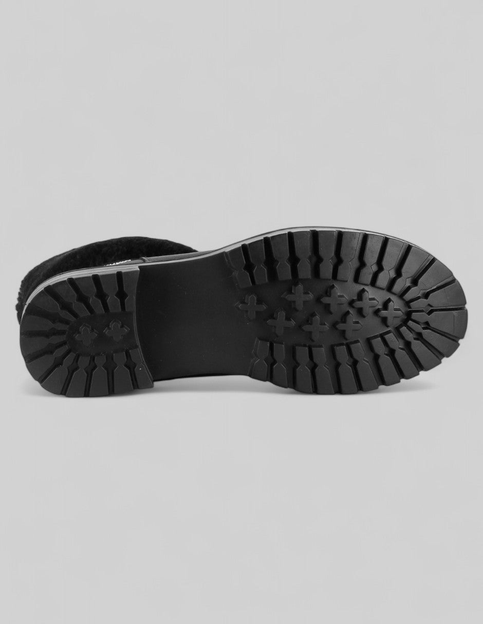 Botas casuales Cozy en Piel vegana – Negro