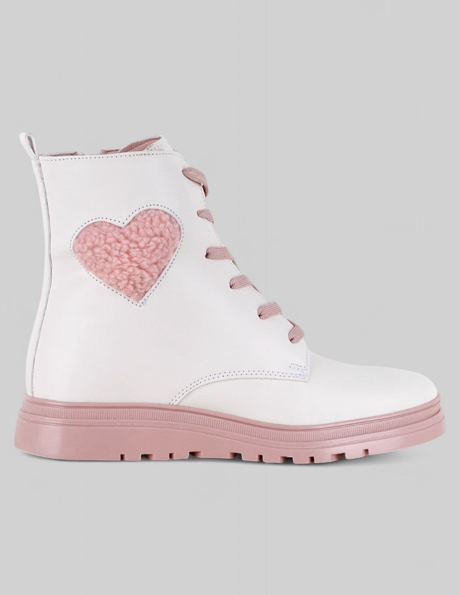 Botas casuales Bike en Piel vegana – Blanco