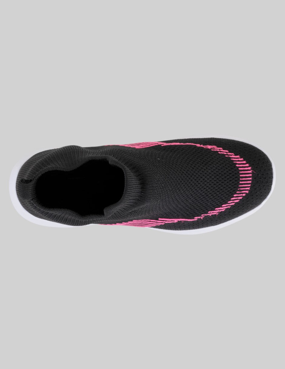 Tenis sin cordones Confort en Textil – Negro