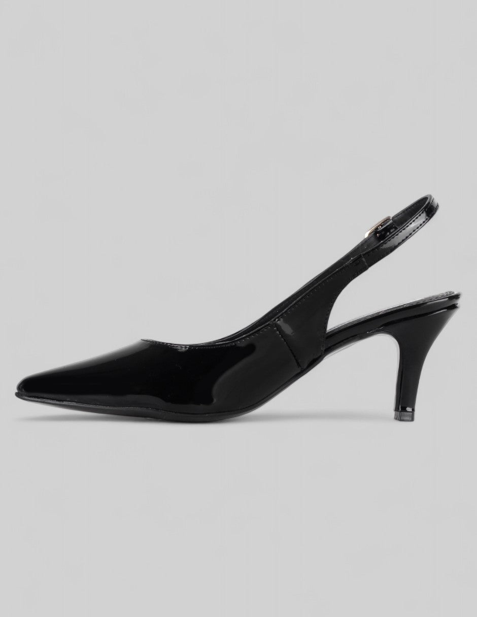 Zapatillas Slingback en Charol – Negro