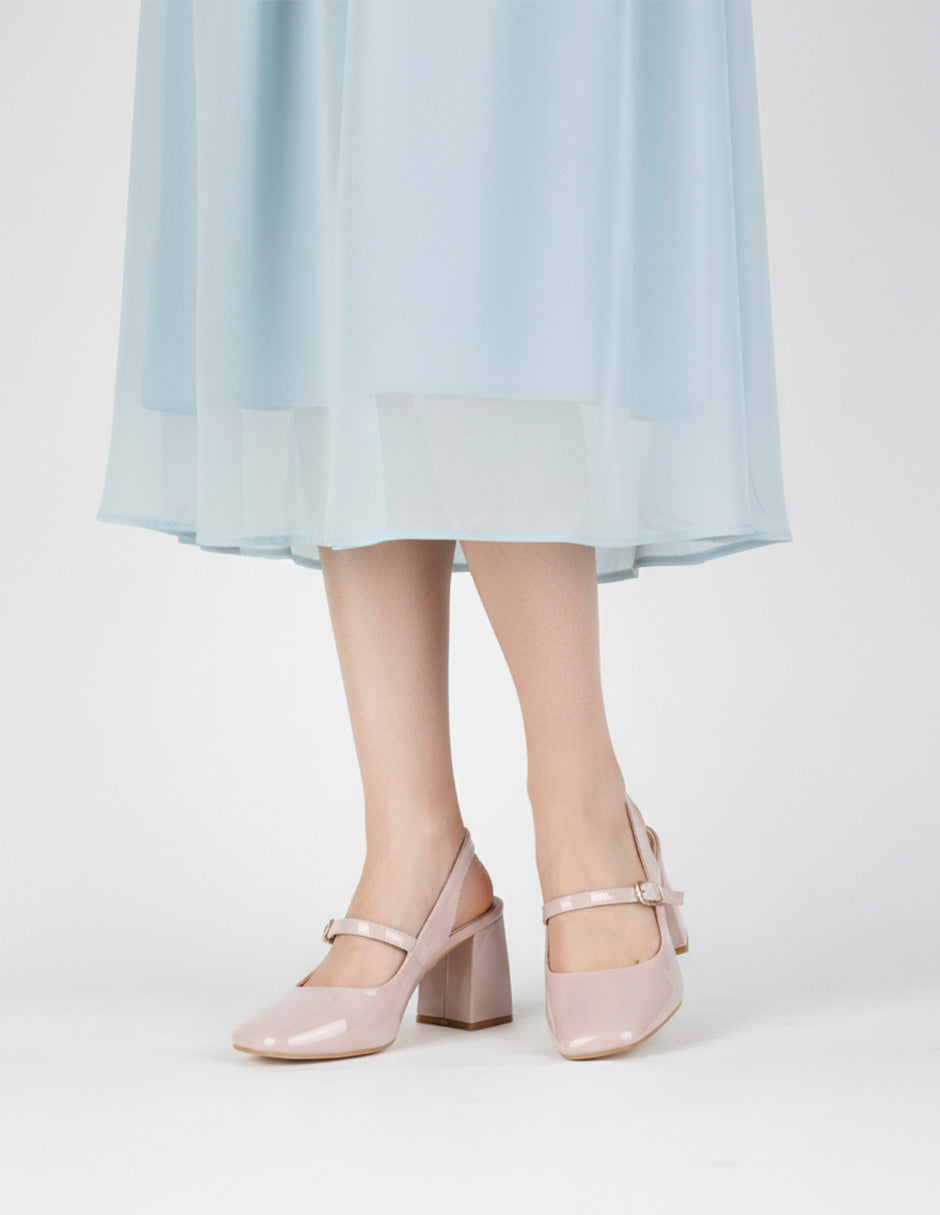 Zapatillas Rich en Charol – Beige