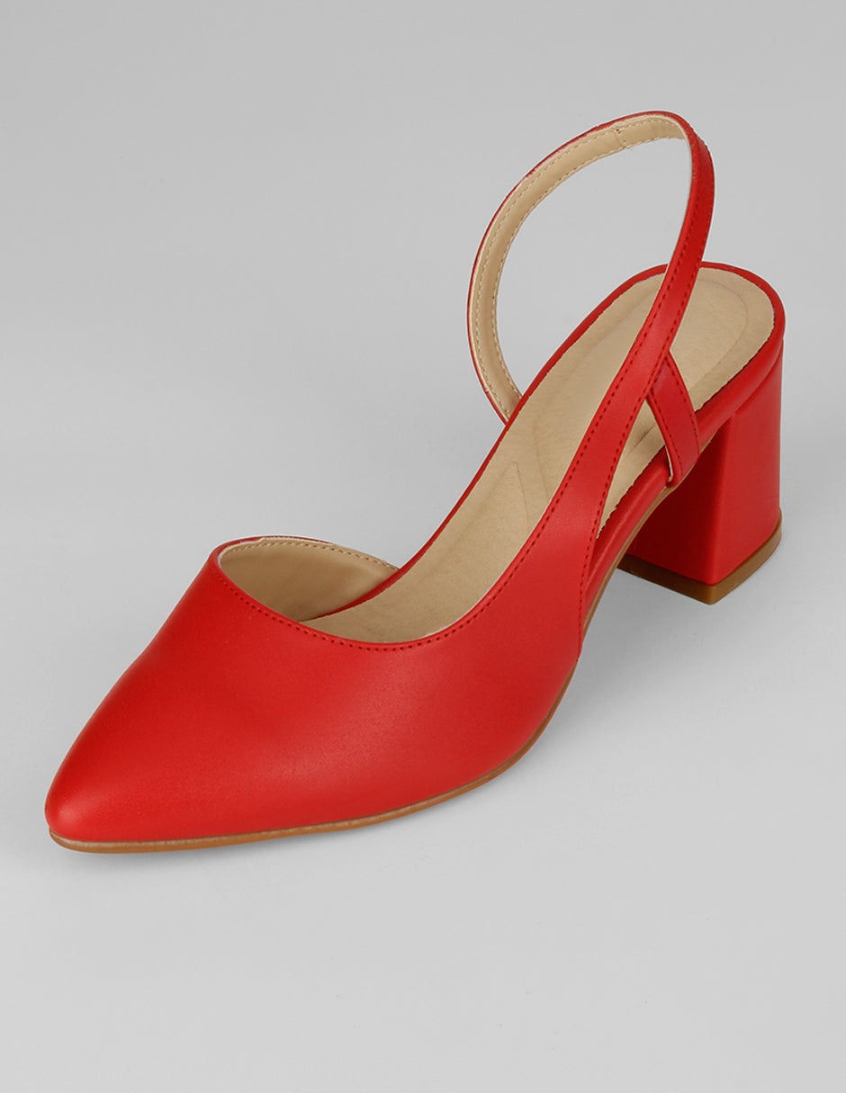 Zapatillas Slingback en Sintético – Rojo