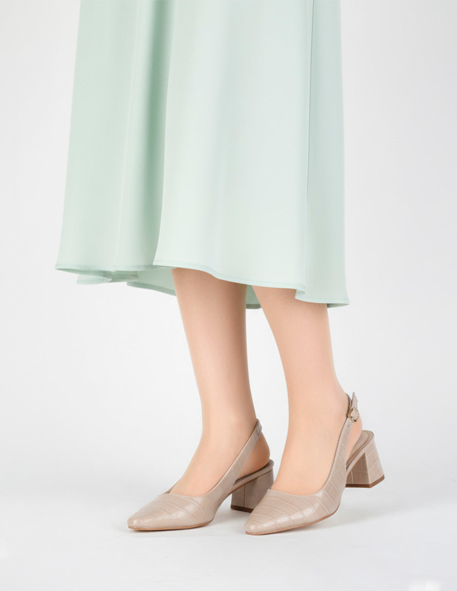 Zapatillas Back en Piel vegana – Beige