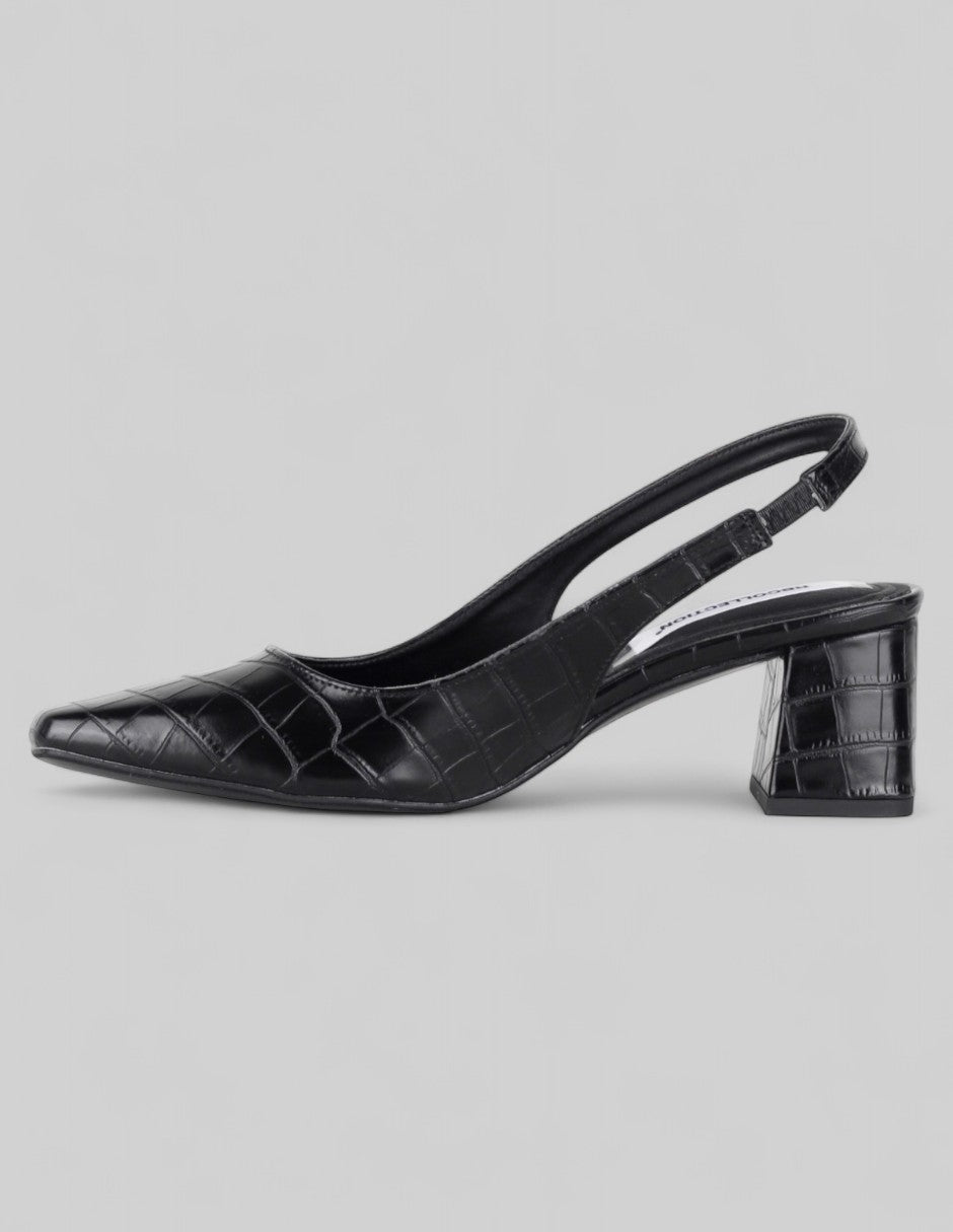 Zapatillas Slingback en Piel vegana – Negro