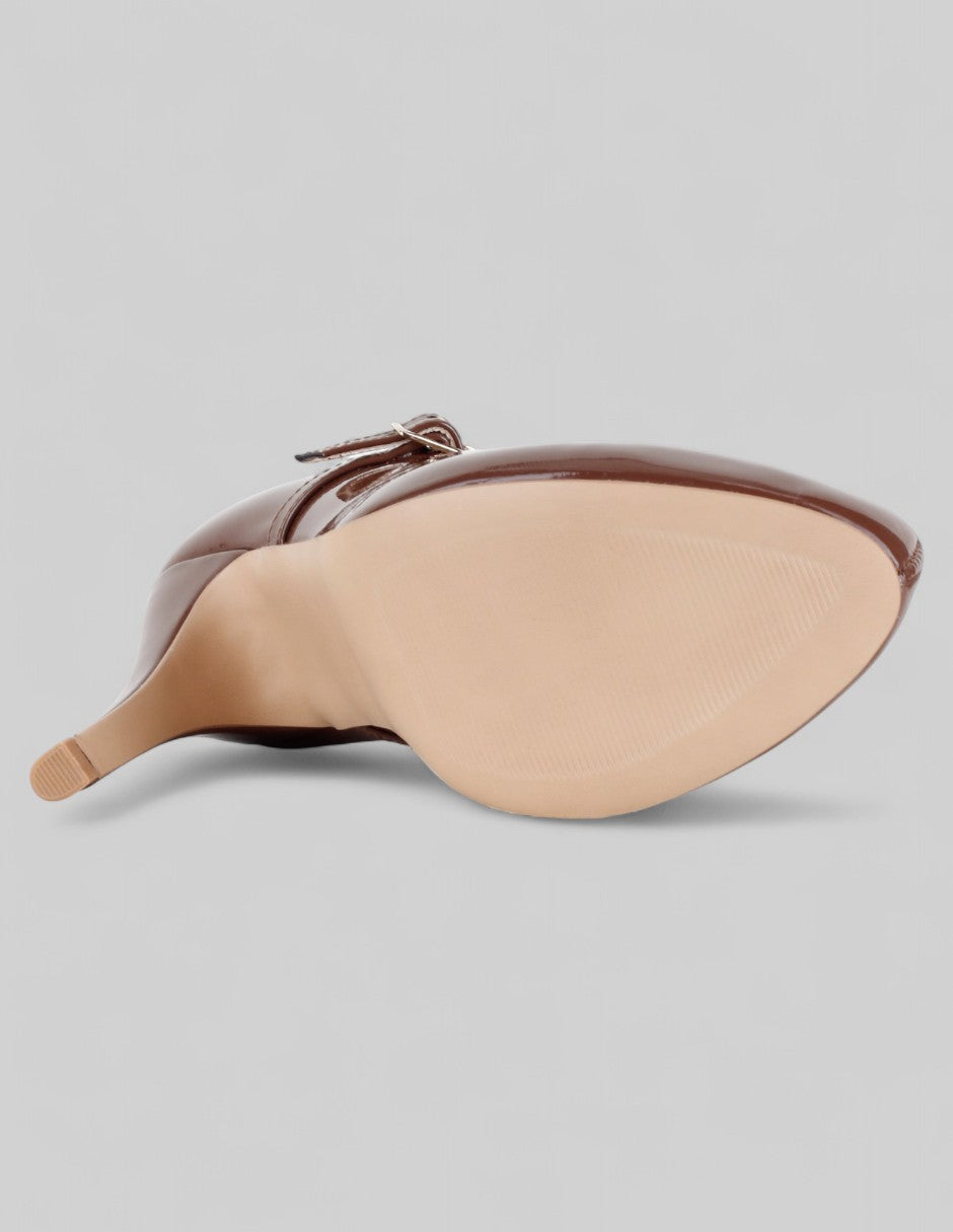 Zapatillas Classy en Charol – Café