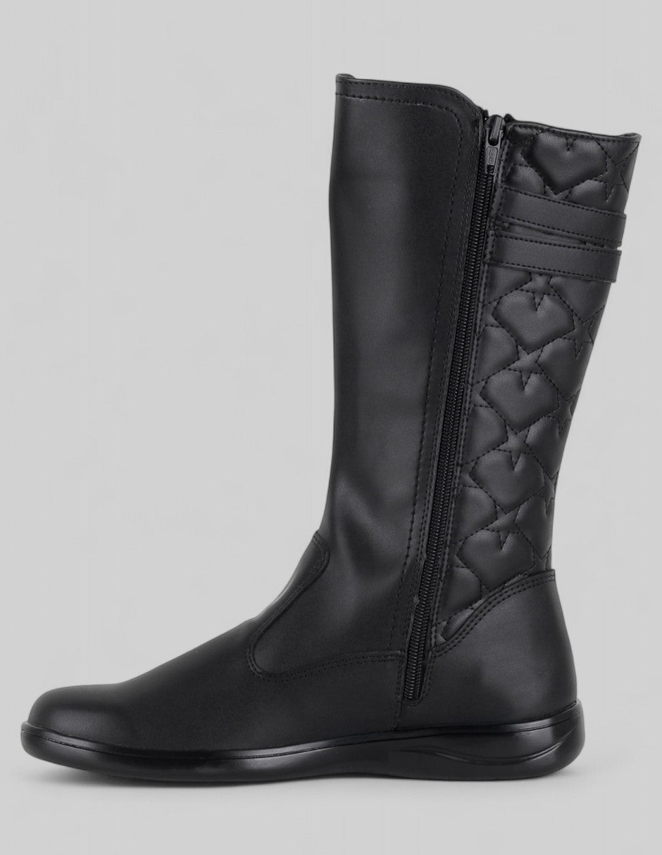 Botas altas Hillie en Piel vegana – Negro