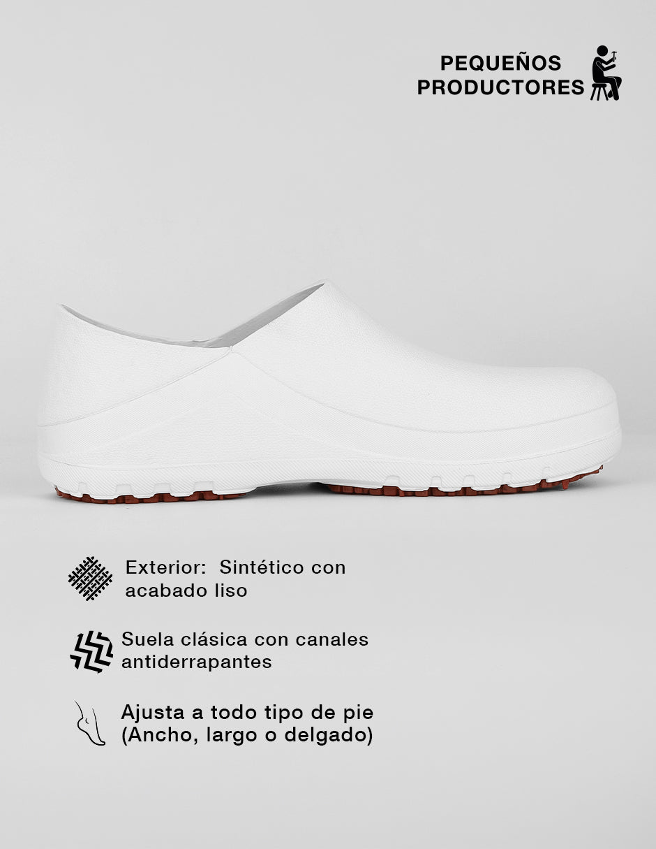 Zapatos de cocina Comfy en Sintético – Blanco