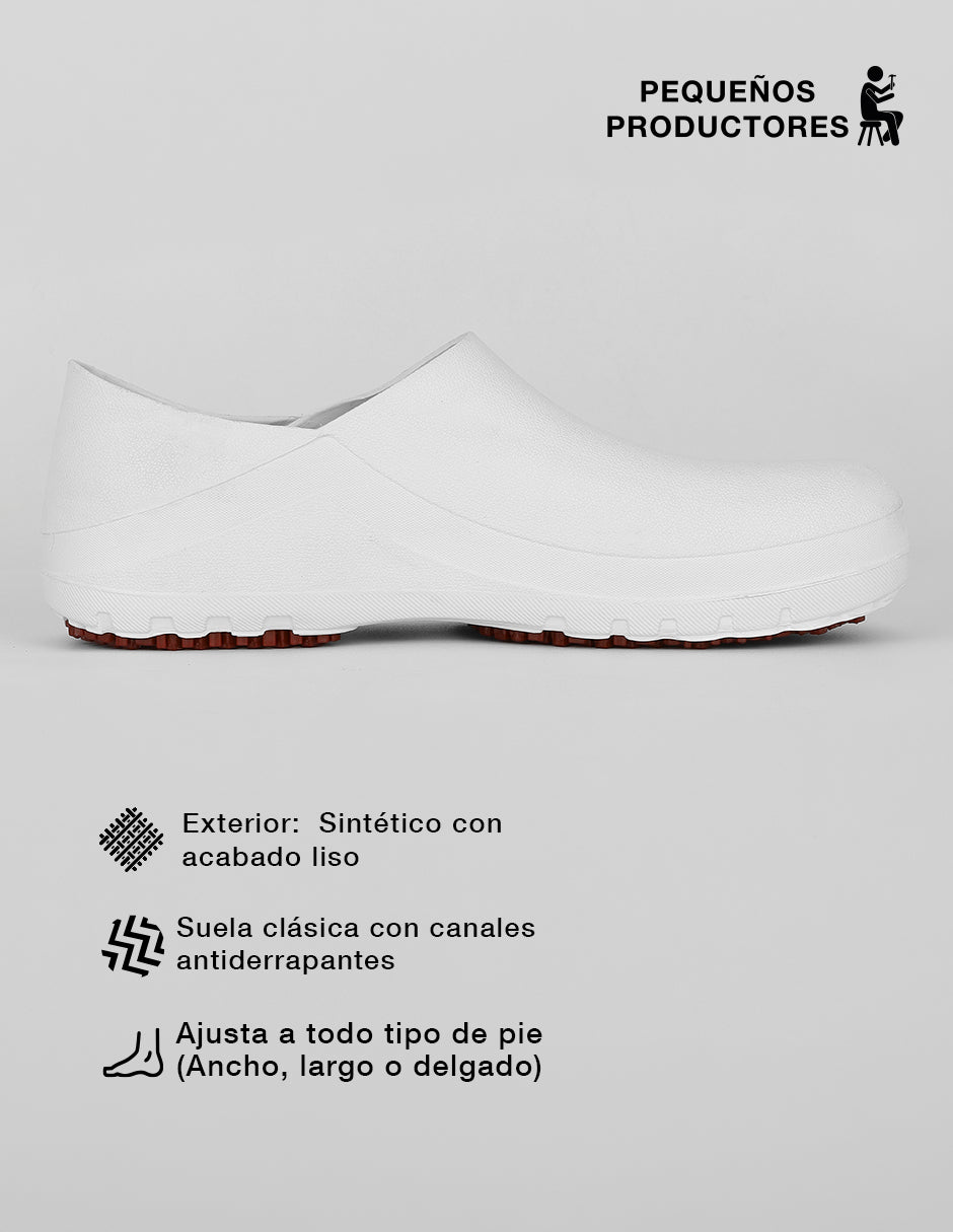 Zapatos de cocina Comfy en Sintético – Blanco