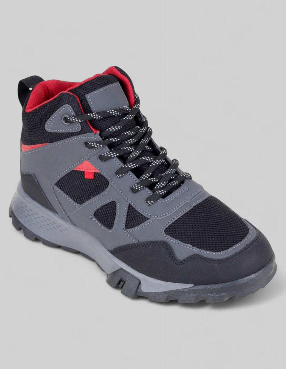 Botas para senderismo Hiking en Piel vegana – Gris