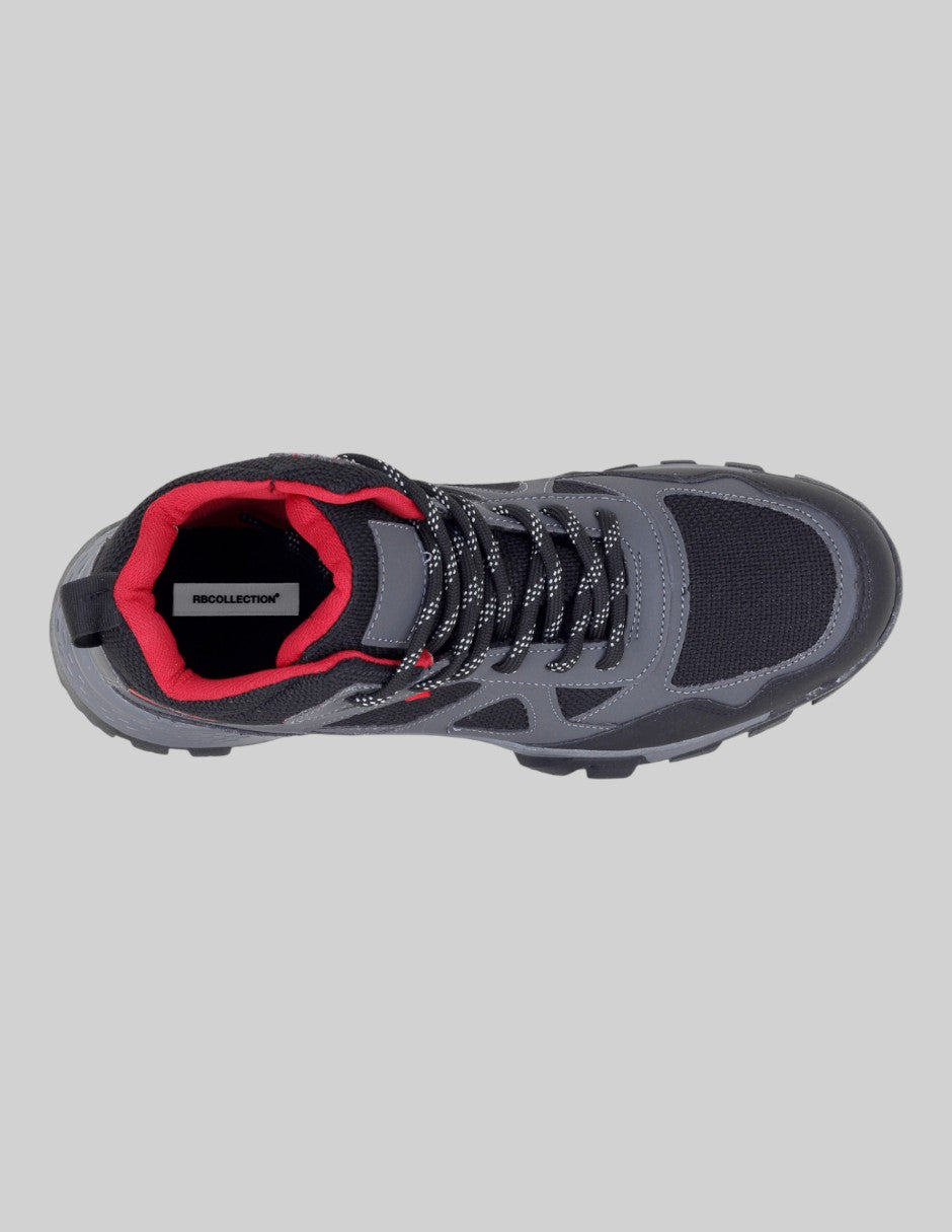 Botas para senderismo Hiking en Piel vegana – Gris
