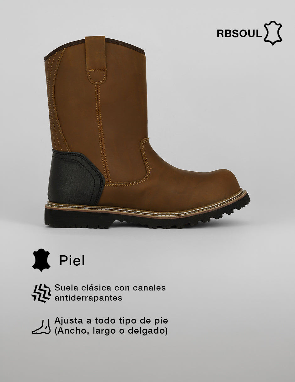 Botas western Work en Piel – Café