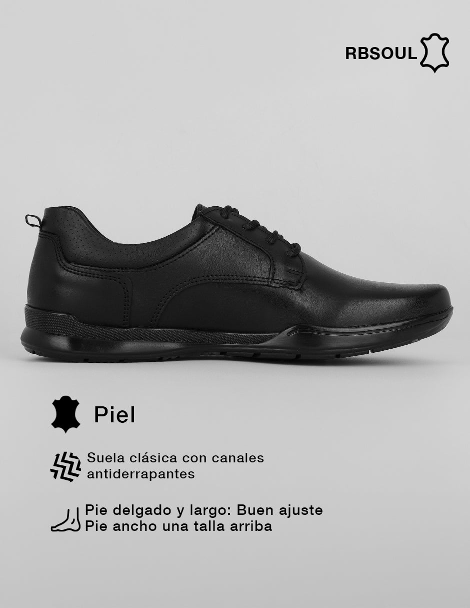 Oxfords Hand Made en Piel – Negro