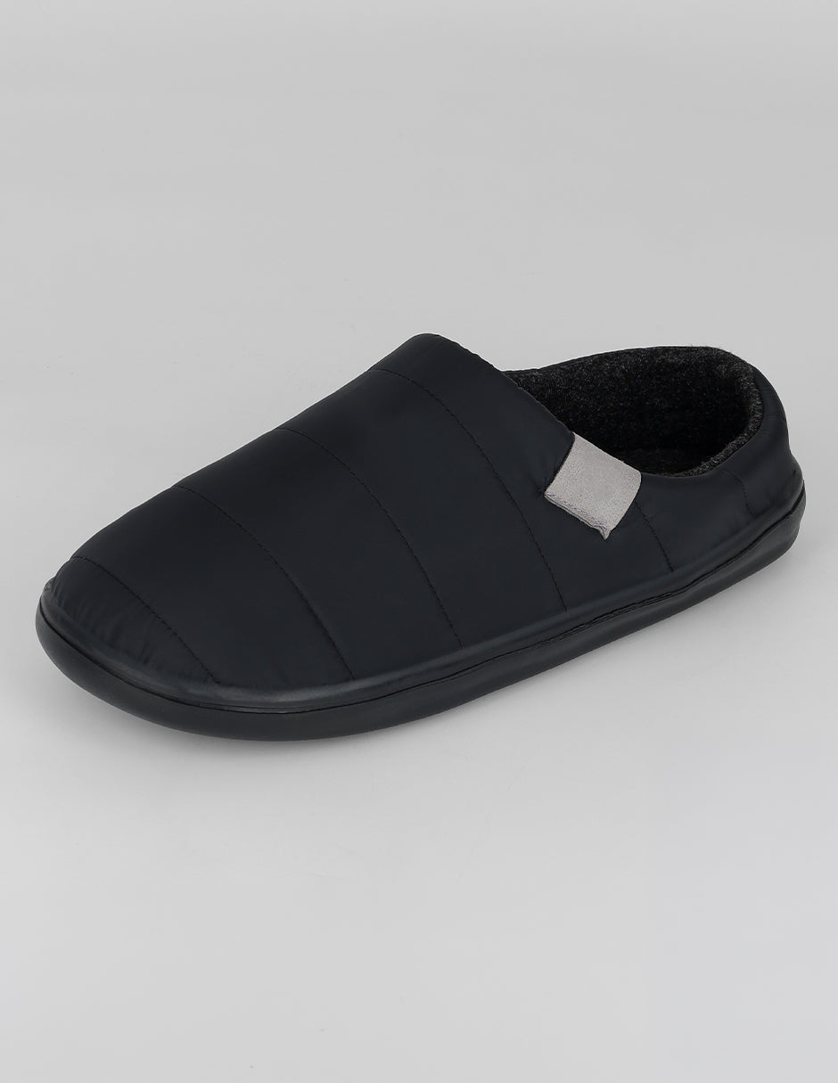 Pantuflas Sleep en Textil – Negro