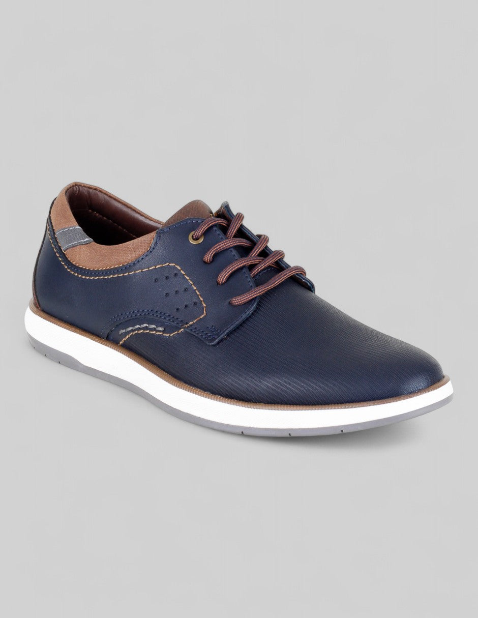 Oxfords Brent en Piel vegana – Azul