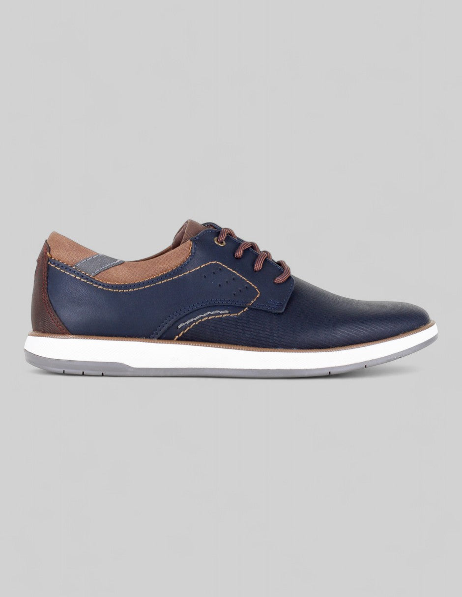 Oxfords Brent en Piel vegana – Azul