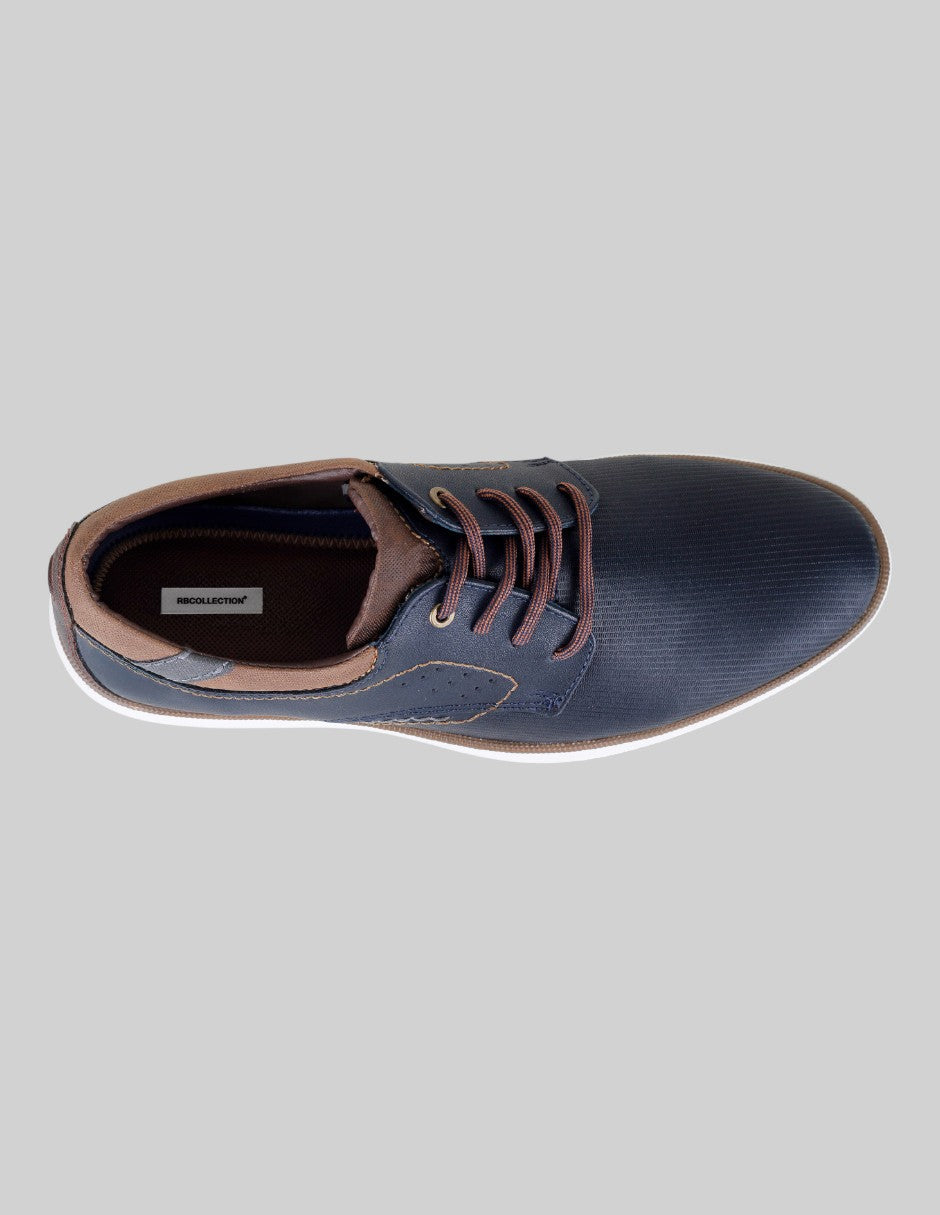 Oxfords Brent en Piel vegana – Azul