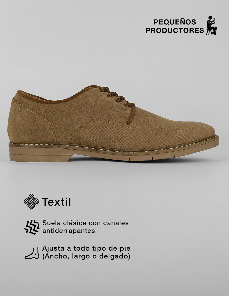 Oxfords Salerno en Textil – Beige