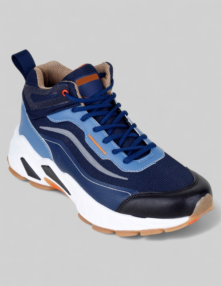 Botas para senderismo Hiking en Piel vegana – Azul