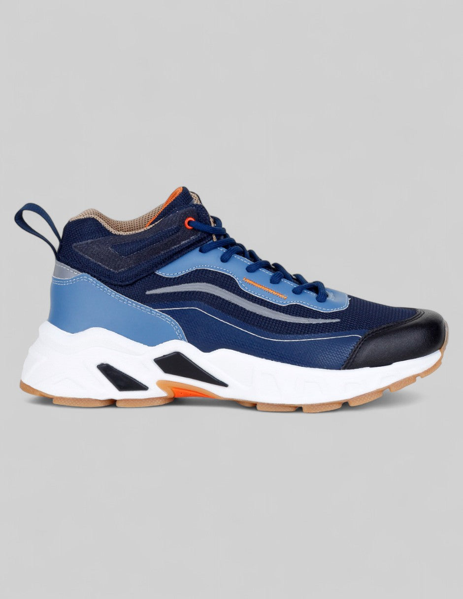 Botas para senderismo Hiking en Piel vegana – Azul