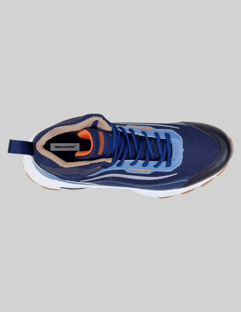 Botas para senderismo Hiking en Piel vegana – Azul