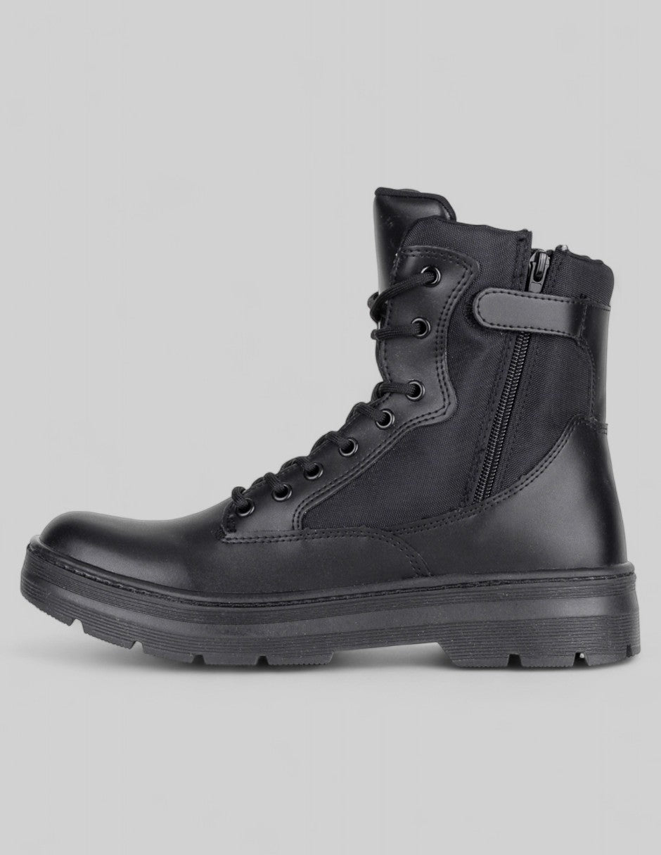 Botas casuales Bike en Piel vegana – Negro