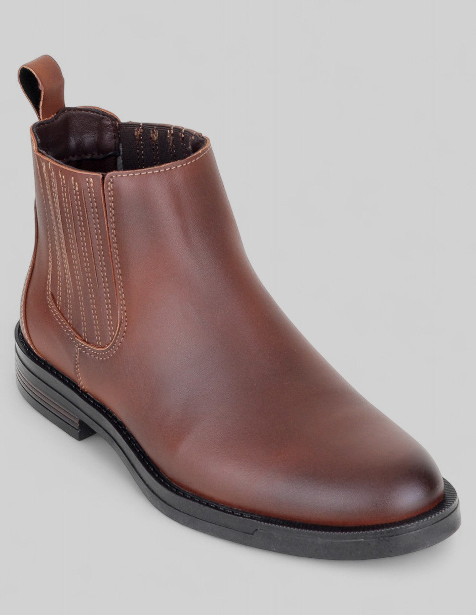 Botas casuales Brent en Piel vegana – Café