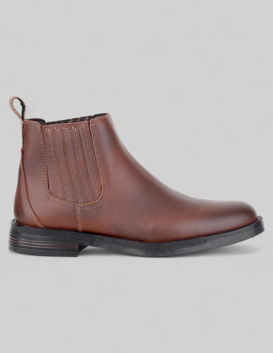 Botas casuales Brent en Piel vegana – Café