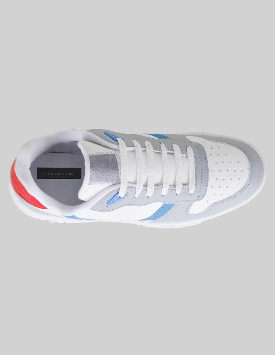 Tenis con cordones  Agle en Piel vegana – Azul
