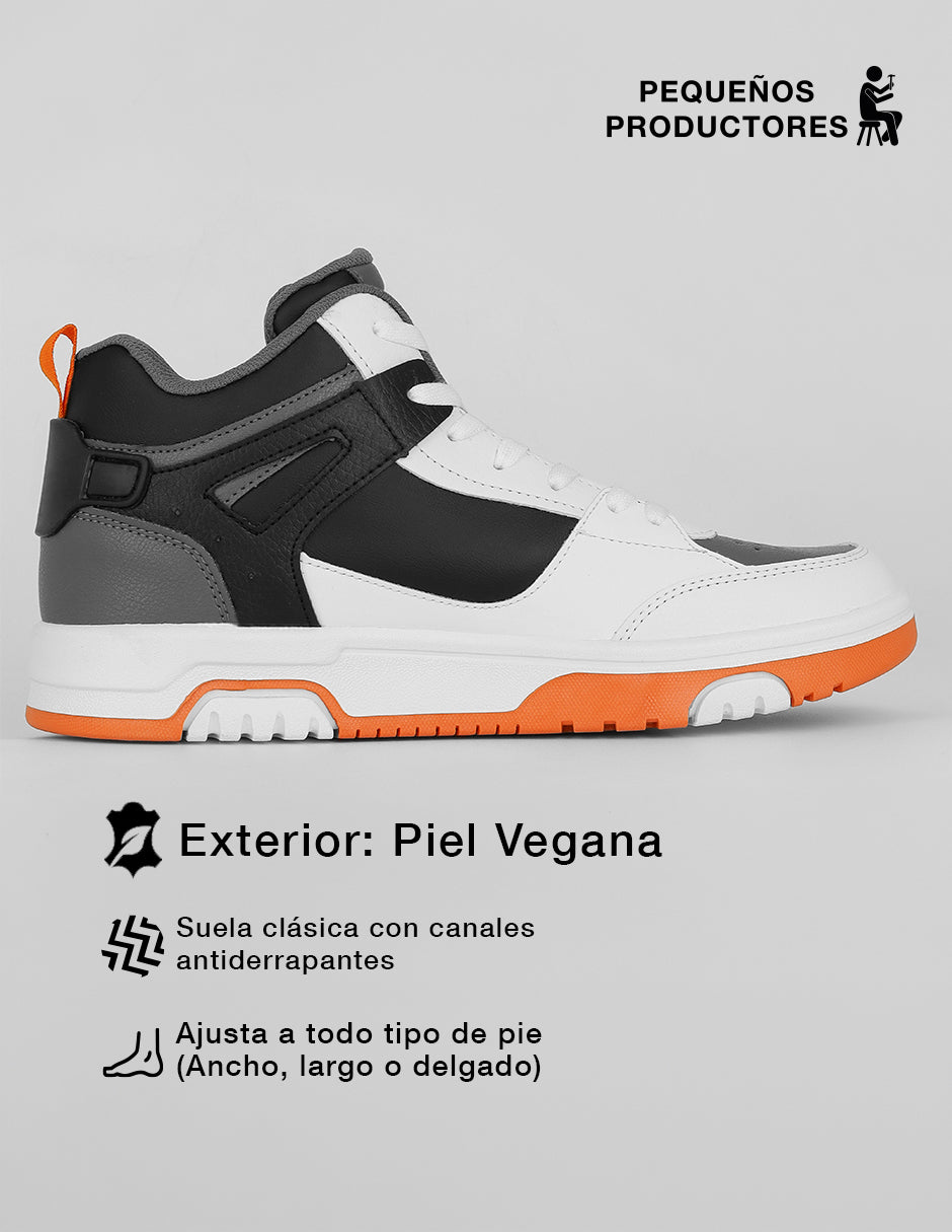 tenis botín Urban en Piel vegana – Multicolor