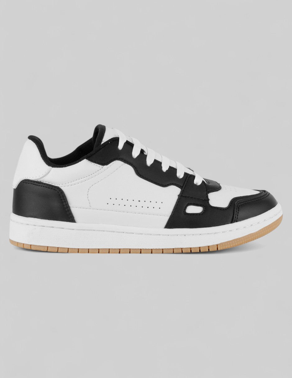 Tenis con cordones Urban en Piel vegana – Blanco
