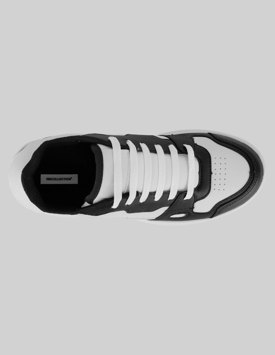 Tenis con cordones Urban en Piel vegana – Blanco