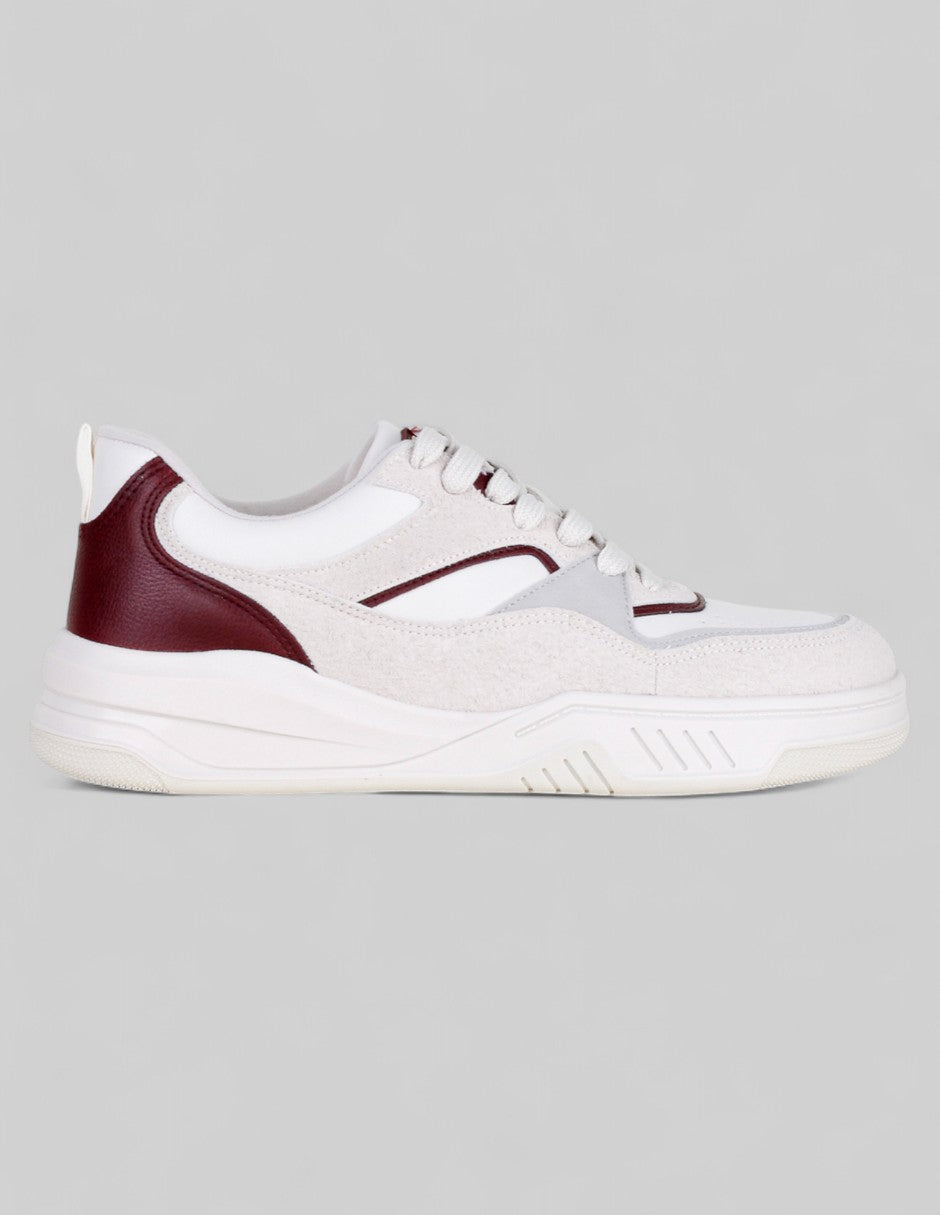 Tenis con cordones  Highline en Piel vegana – Blanco