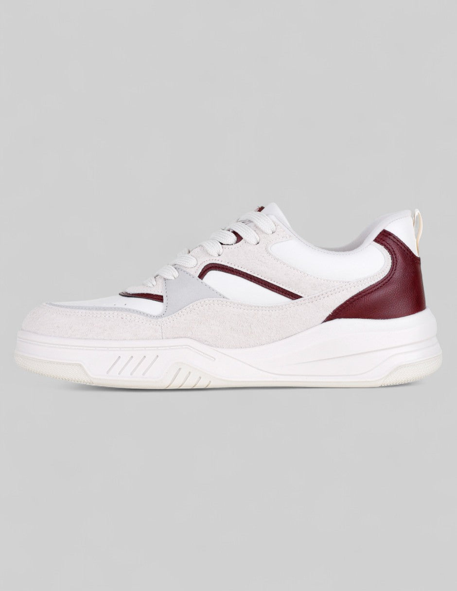 Tenis con cordones  Highline en Piel vegana – Blanco