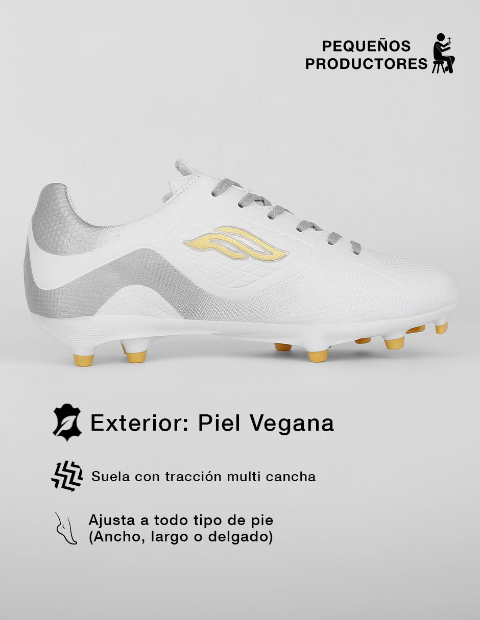 Tenis para fútbol  Sport en Piel vegana – Blanco
